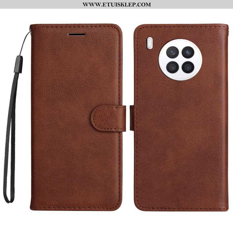 Etui Folio do Honor 50 Lite z Łańcuch Efekt Skórzanego Paska